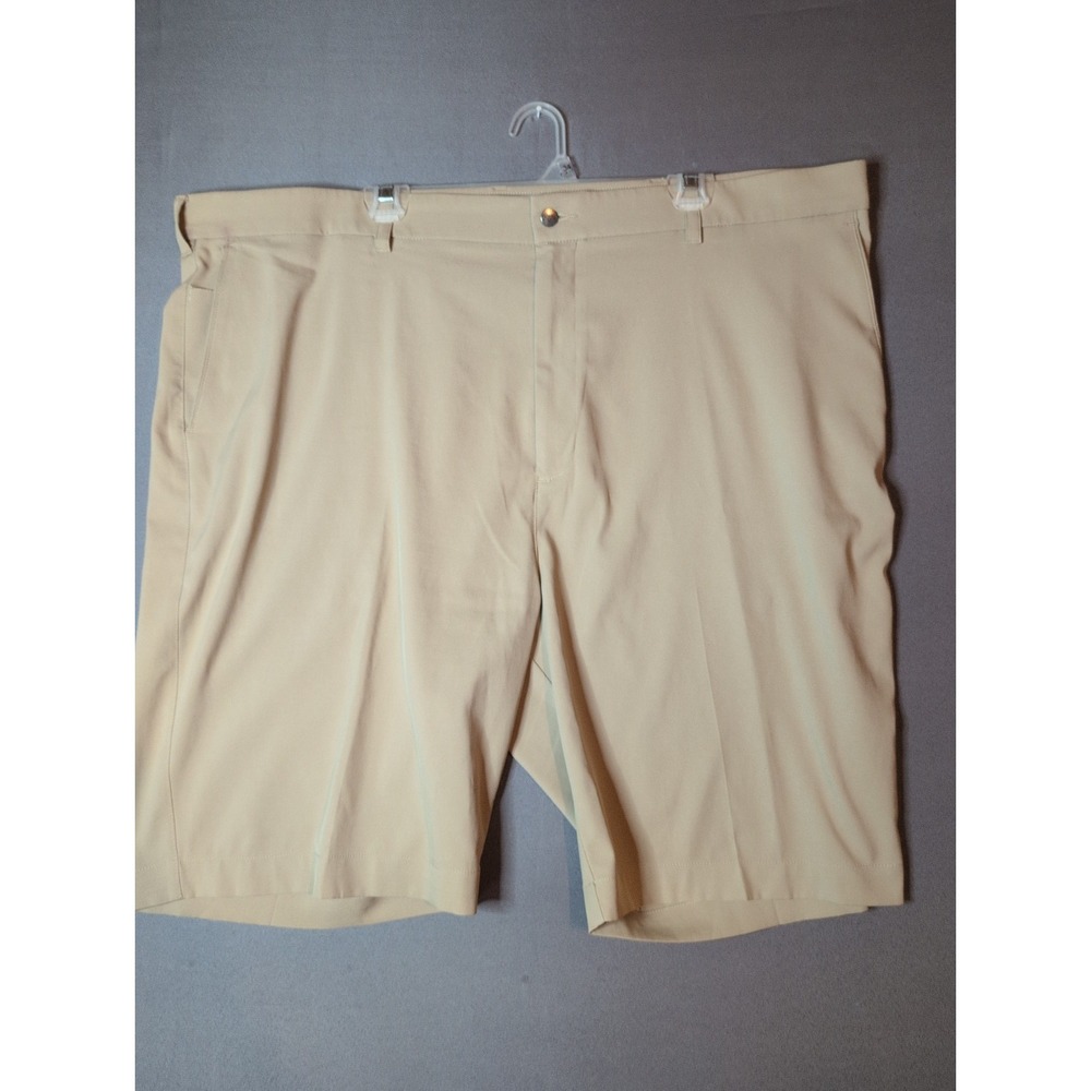 Callaway Golf Shorts Mens 46 Tan Poly Blend Stretch Classic Flat Front Khaki